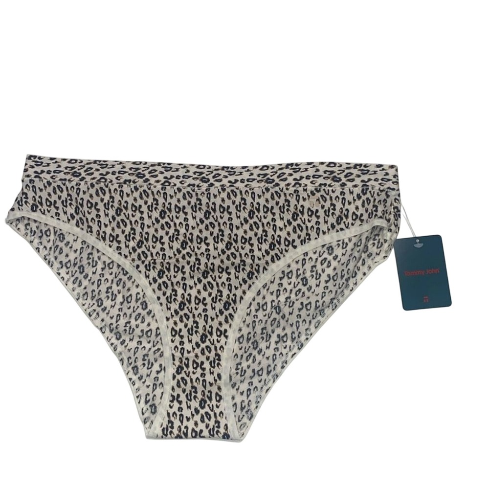 Tommy John Women's Cool Cotton Animal Cheetah‎ Print Cheeky Panties NWT